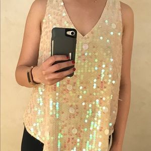 Anthropologie moulinette soeurs sequin tank NWT